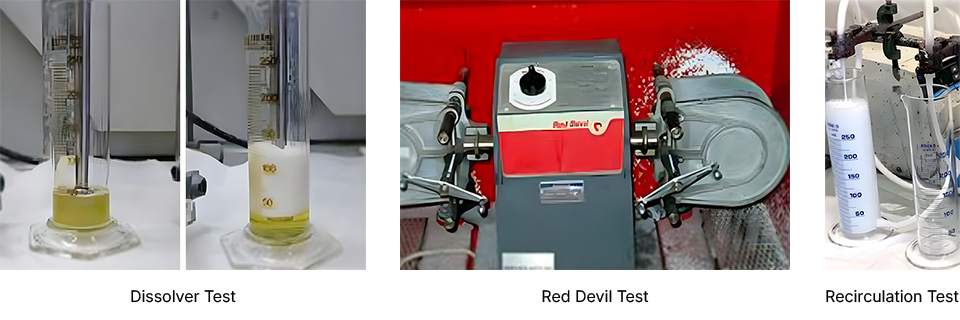 消泡性評価の試験装置(Air Sparger Test・Dissolver Test・Red Devil Testなど)